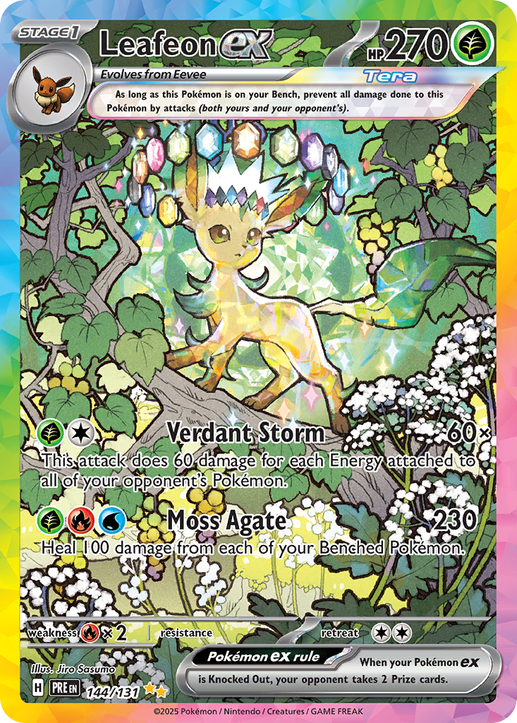 Leafeon ex – Prismatic Evolutions 144/131 – PSA 9