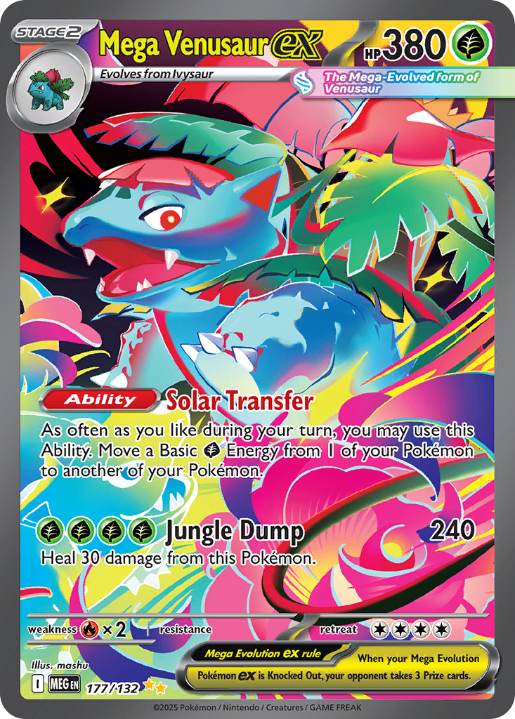 Mega Venusaur ex – Mega Evolution 177/132 – PSA 10
