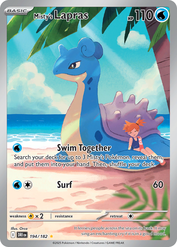 Misty's Lapras – Destined Rivals 194/182 – PSA 9