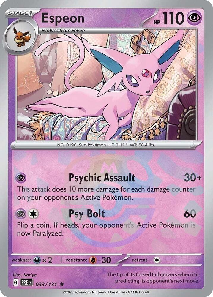 Espeon (Master Ball Pattern) – Prismatic Evolutions 033/131